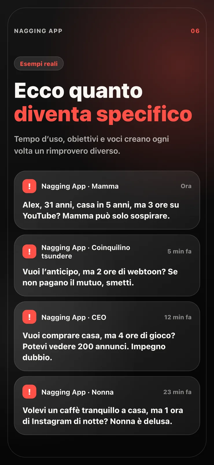 Esempi di ramanzine personalizzate.