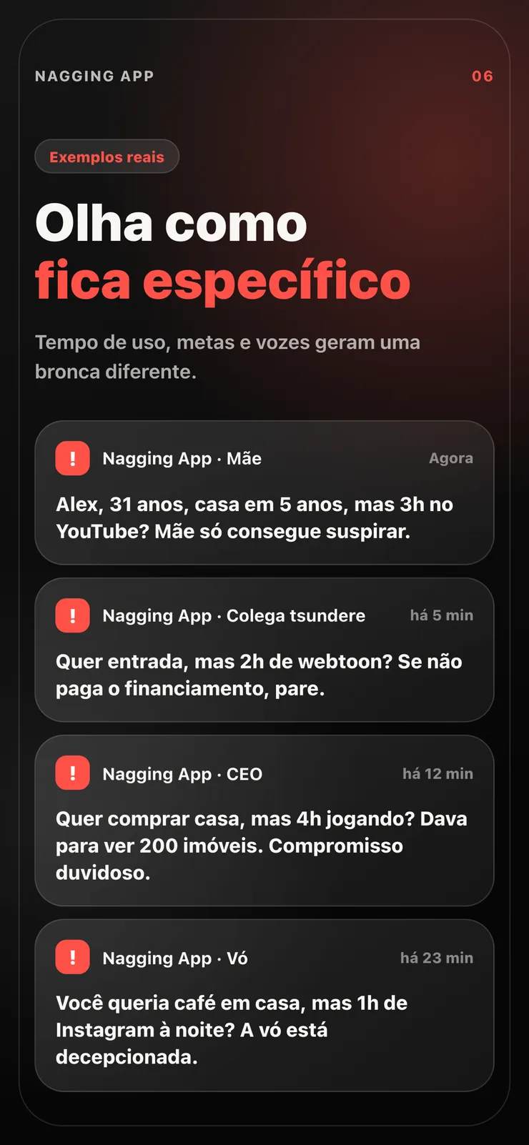 Exemplos de sermões personalizados.