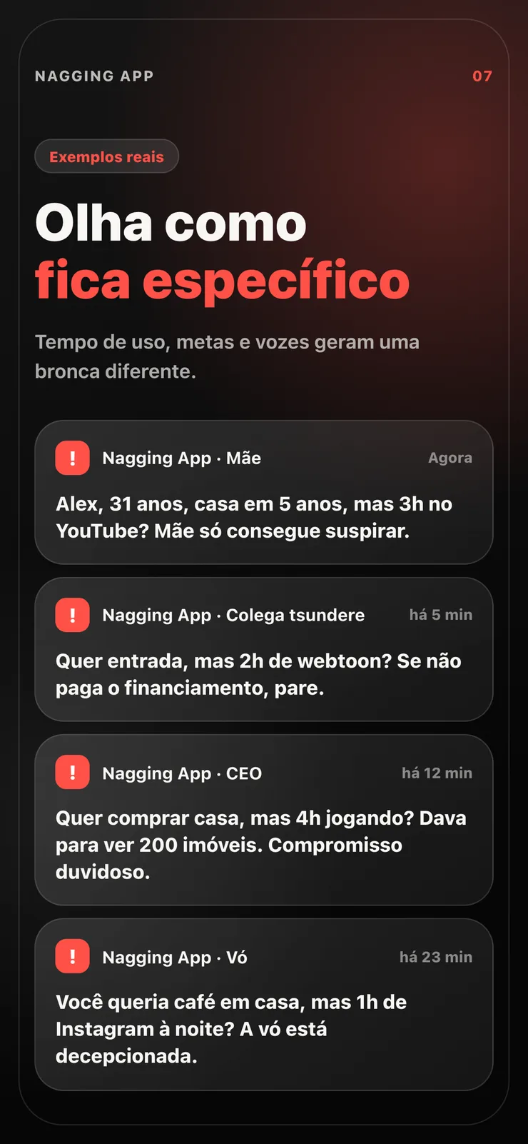 Exemplos de sermões personalizados.